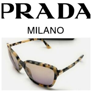 Authentic PRADAWomen's Square Sunglasses SPR 10V 510756 Grey Brown Gradient 58mm